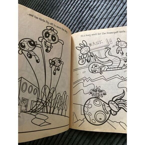 The Powerpuff Girls Coloring Book Y2k New Set With glitter crayons NEW NOS - Picture 4 of 12